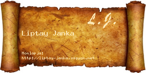 Liptay Janka névjegykártya